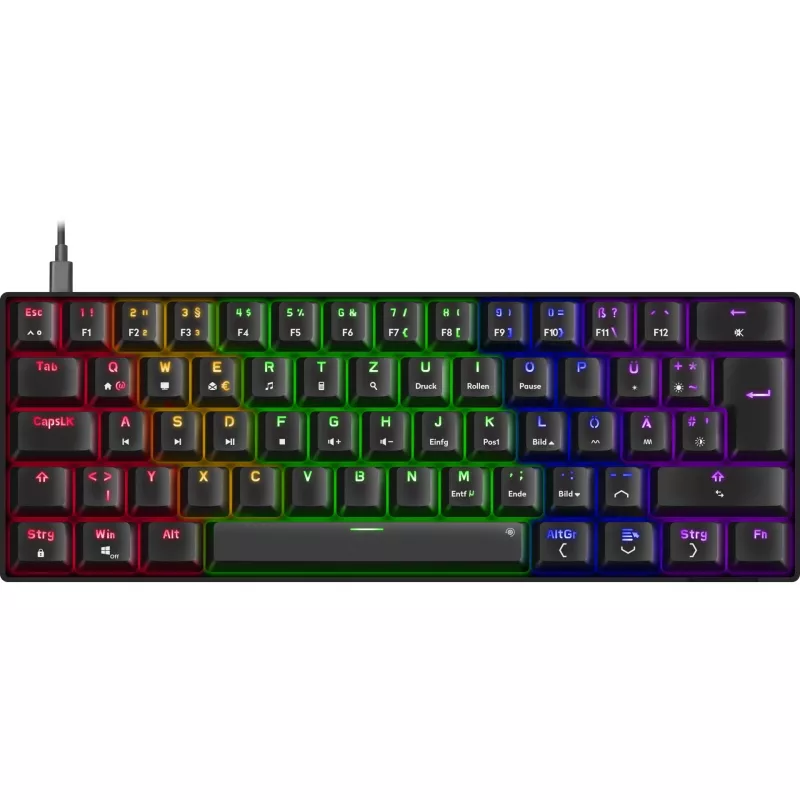 Mechanische Gaming-Tastatur Speedlink ATMOS RGB — kompaktes Layout, RGB-Hintergrundbeleuchtung