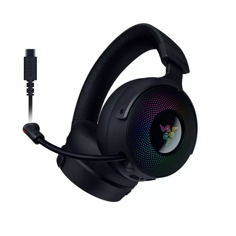 Razer Kraken V4 Pro Headset Kabelgebunden & Kabellos Kopfband Gaming USB Type-A Bluetooth Schwarz
