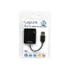 USB-Hub LOGILINK UA0139 – 4‑Port USB 2.0, 480 Mbit/s, schwarz