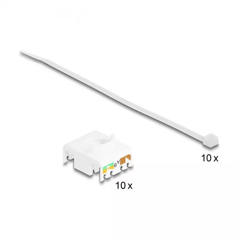 DeLOCK 88119 Keystone-Modul Flach Weiß RJ-45 10 Stück
