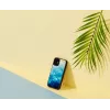 iKins Schutzhülle für Apple iPhone 12 mini — blauer See mit schwarzen Akzenten