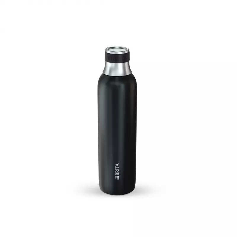 BRITA Karbonisierflasche 650 ml, Edelstahl, schwarz, spülmaschinenfest