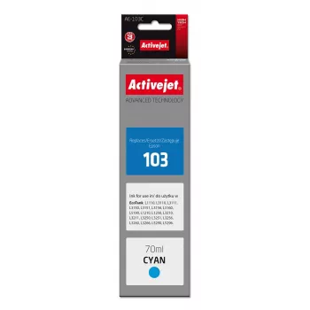 Activejet AE-103C Tinte (Ersatz für Epson 103 C13T00S24A; Supreme; 70 ml; Cyan)