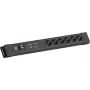 Steckdosenleiste Bachmann CONNECTUS mit 6×CEE7/3-Steckdosen, 1×GVS, 1×Schalter, 2,0 m Kabel, CEE7/7-Stecker, schwarz