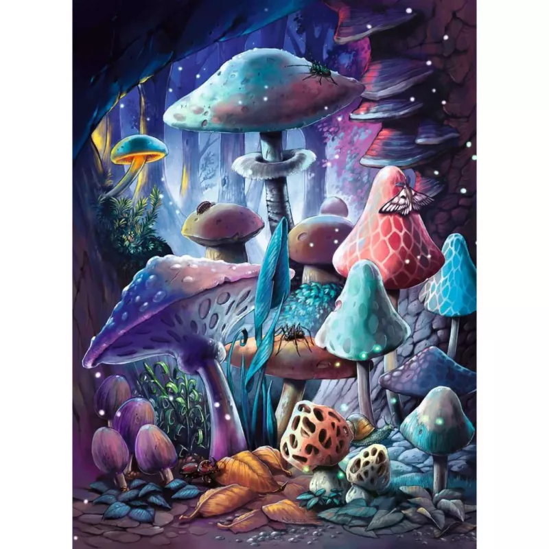 Ravensburger Puzzle Im Mondschein leuchtende Pilze, nachleuchtend, 500 Teile