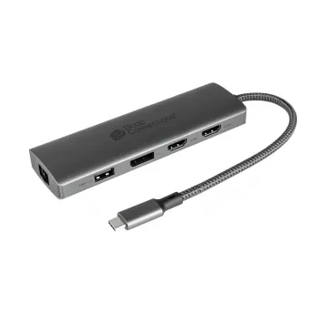 Alcasa HUB-C001A Interface-Hub USB Typ-C 5000 Mbit/s Anthrazit
