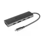 Alcasa HUB-C001A Interface-Hub USB Typ-C 5000 Mbit/s Anthrazit
