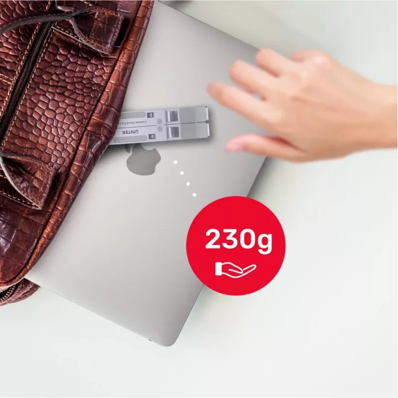 Laptopständer UNITEK OT155SL Silber Aluminium 13-41° neigbar