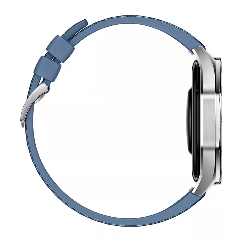 Smartwatch HUAWEI WATCH GT5 46mm – 1,43 Zoll AMOLED, GPS, 524 mAh, Edelstahlgehäuse, blaues gewebtes Armband