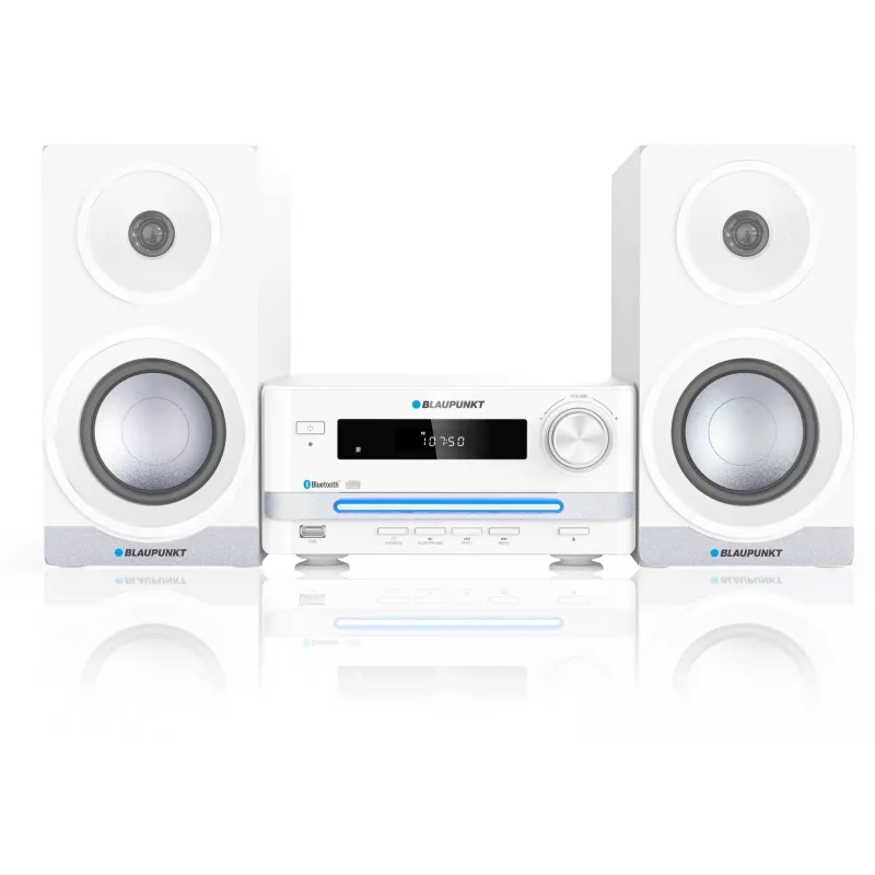 Home Audio Mikrosystem BLAUPUNKT MS16BT 15 W, CD/USB/MP3, Bluetooth, FM RDS, Weiß