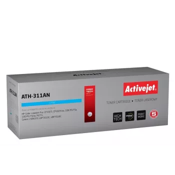 Activejet ATH-311AN Toner (Ersatz für Canon, HP 126A CRG-729C, CE311A; Premium; 1000 Seiten; Cyan)