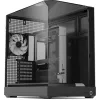 Tower-Gehäuse APNX V2 mit drei gehärteten Glasscheiben, schwarz