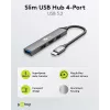 Goobay Slim 4-Port USB-Hub, USB-C™ auf USB-A, USB 3.2 (74457)