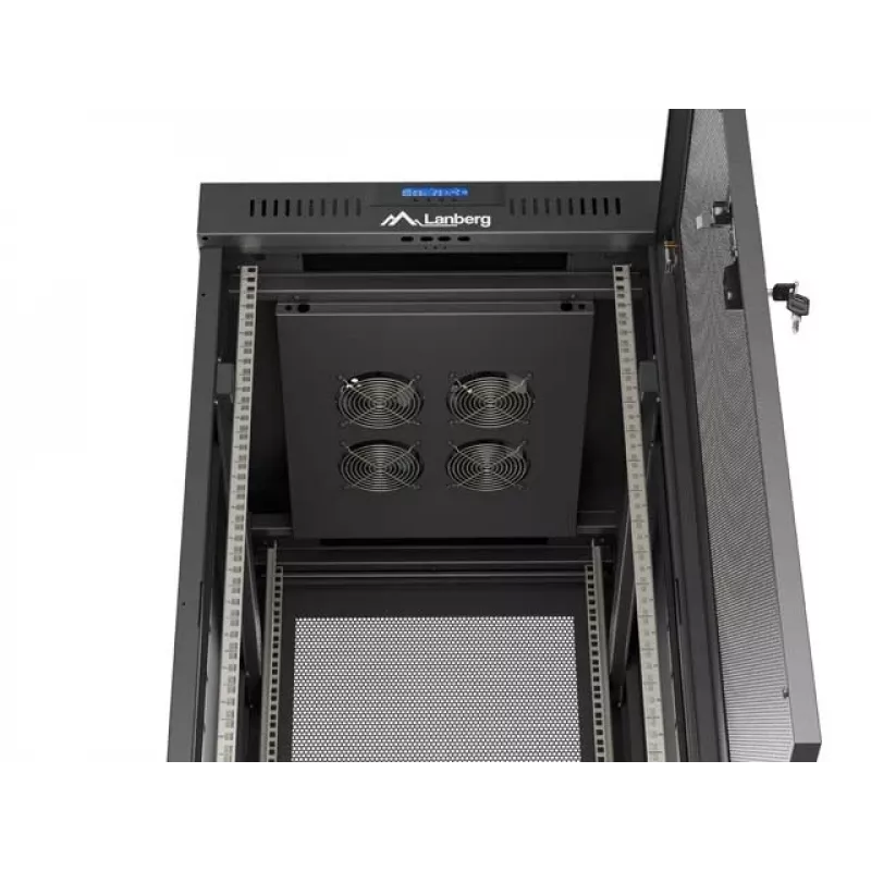 Freistehendes Rack-Gehäuse LANBERG FF01-6824-23BL 24U 600×800 mm IP20 Schwarz