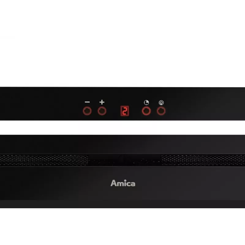 Einbau-Dunstabzugshaube AMICA OMC6451B HC — Aktivkohlefilter, Geräuschpegel 65 dB, Energieeffizienzklasse A