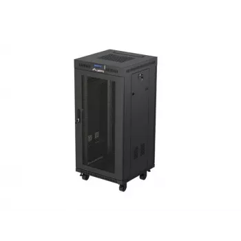 Rack-Schrank LANBERG FF01-6624-23BL 24U freistehend 19 Zoll 600×600 mm IP20 schwarz