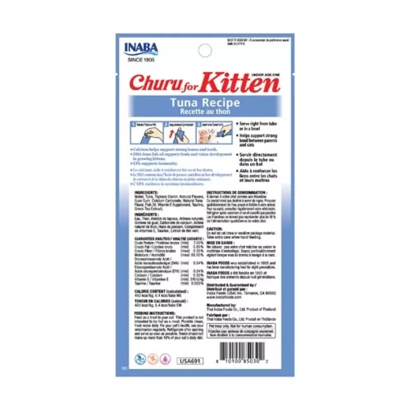 INABA Churu Kitten Tuna Rezept - Katzensnacks - 4x14g