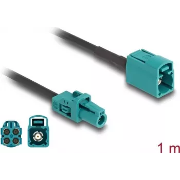 Koaxialkabel DeLOCK 90129 1 m Mini FAKRA Z Aqua Schwarz