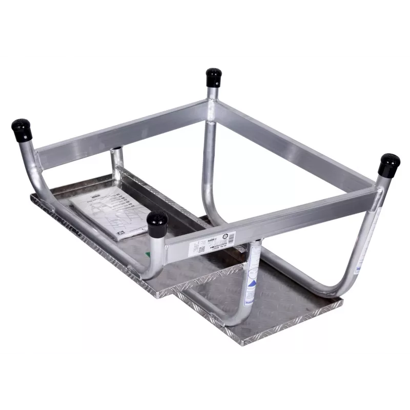 Trittstufe Krause 805027, Aluminium 2 Stufen, max. Belastung 150 kg, 680 mm Länge, 41 cm Höhe