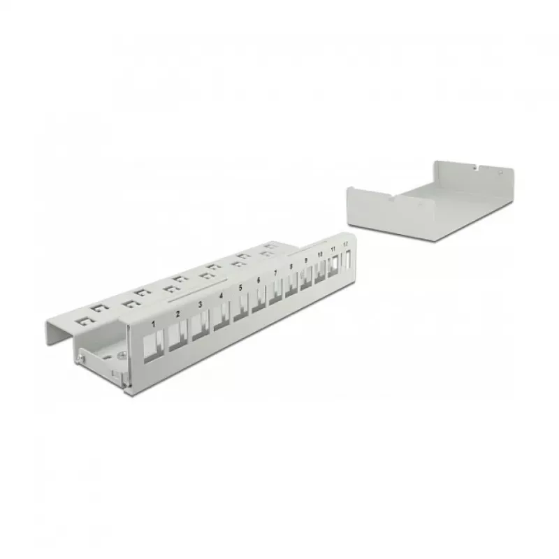 Patch Panel DeLOCK Keystone 12 Port Grau