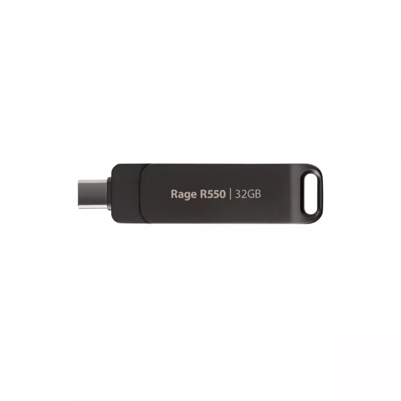 Flashdrive PATRIOT Rage R550 32GB 100 MB/S USB A+C Swivel Design (PE32GR550DSAD) Schwarz