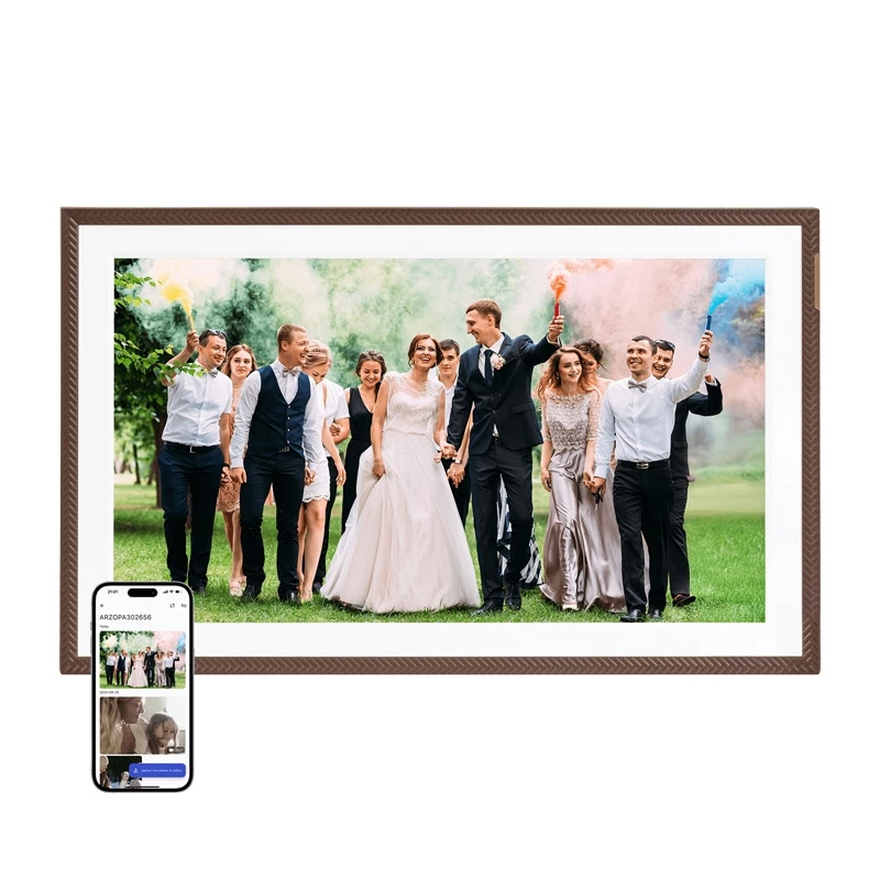 Arzopa D156 (braun) 15,6 Zoll digitaler Bilderrahmen