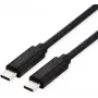 Roline - USB-Kabel - 24-polig USB-C (M) auf 24-polig USB-C (M) - USB4 Gen3x2 - 48 V - 5 A - 1 m - bis zu 40 Gbit/s Datenübertragungsrate, 240 W Stromversorgung - Schwarz (11.02.9104)