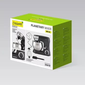 Feel-Maestro MR-558 Planetenrührwerk mit 5 l Schüssel, 2000 W Schwarz
