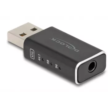DeLOCK Kabeladapter USB 2.0 Typ-A 3,5 mm 4-polig Schwarz 68001