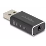 DeLOCK Kabeladapter USB 2.0 Typ-A 3,5 mm 4-polig Schwarz 68001