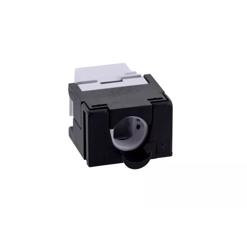 Keystone-Modul A-LAN MKB-U6-1 — RJ45 U/UTP Cat6, 22/26 AWG, schwarz/weißes ABS-Gehäuse
