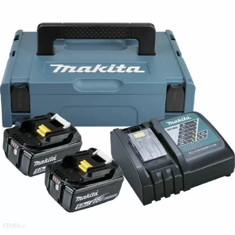 MAKITA STROMVERSORGUNGS-KIT 18V 2x5,0Ah (BL1850Bx2+DC18RC) MAKPAC