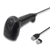 Hand-Barcodeleser QOLTEC 50868 — 1D/2D-Laserscanner, USB kabelgebunden & kabellos, Arbeitsabstand 600 mm, schwarz
