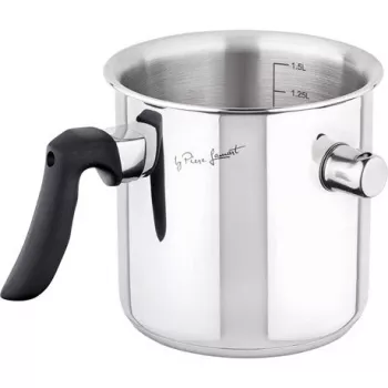 Milchkännchen LAMART LT1068, doppelwandiger Edelstahl, Sandwichboden, 1,5 L, Pfeifton, Volumenskala