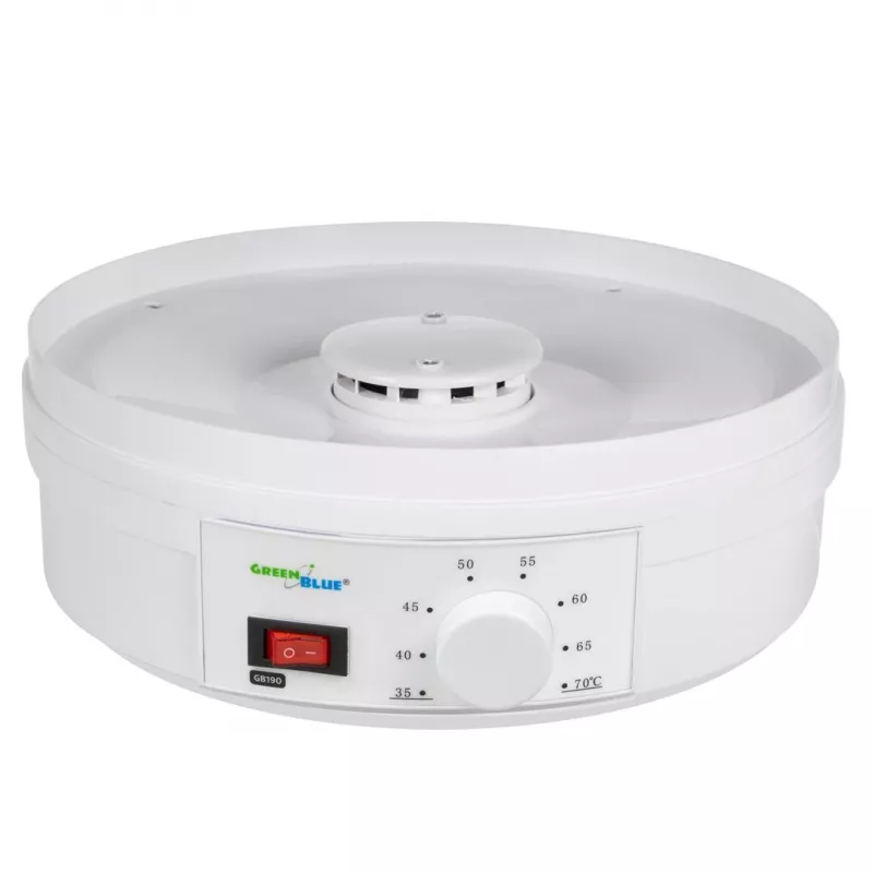 Dörrautomat GreenBlue GB190 mit 5 Tabletts, 250 W, einstellbarer Temperatur, 32 cm Tablettdurchmesser
