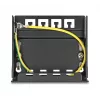 DELOCK Blindabdeckung 4-Port für Keystone-RJ-Module, schwarz, Metall – Tisch-/Wand-/Hutschienenmontage