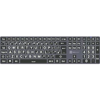 Mechanische Tastatur LogicKeyboard XL-Print White on Schwarz TITAN UK Layout für PC LKB-LPWB-TPC-UK