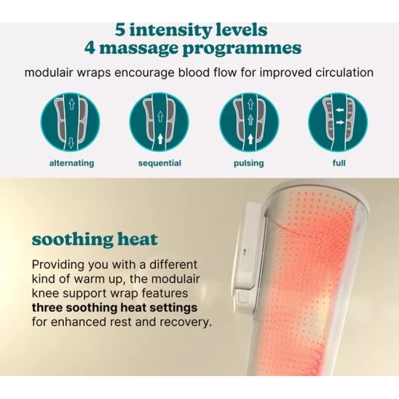 Kniebandage HoMedics SR-CMXKE10HBND modulares Kompressionssystem mit Controller