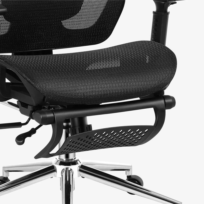 Drehstuhl mark adler MA-EXPERT 5.7 — ergonomischer Mesh-Bürostuhl, höhenverstellbar, Kopfstütze, Armlehnen, Fußstütze, schwarz