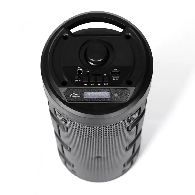 Media-tech Partybox Keg Bt - Kompakter Bluetooth Stereo-Lautsprecher mit FM-Radio, MP3-Player MT3165