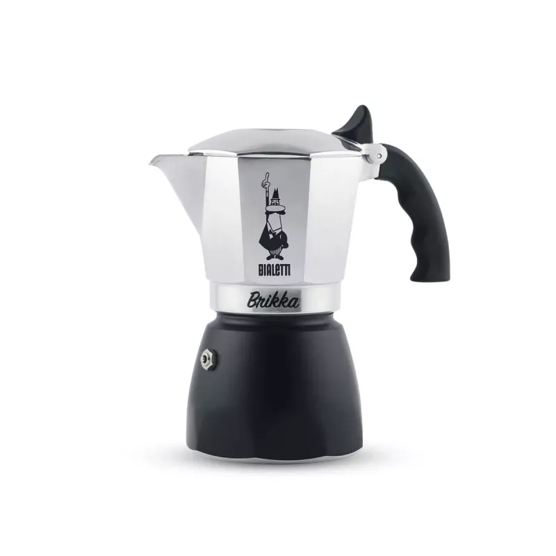 Moka-Kanne Bialetti Brikka 0,17 L — Espressokocher für den Herd, 4 Tassen, Aluminium, nicht für Induktion geeignet