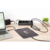 Mehrfachsteckdose DIGITUS 3-fach mit 2×USB-A & 1×USB-C, 3 AC-Steckdosen Typ E/F, 1,5 m Kabel, schwarz