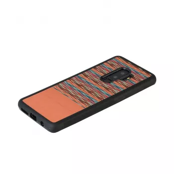 Smartphone-Hülle man and wood für Samsung Galaxy S9 Plus – braunes Karomuster mit schwarzem Rand