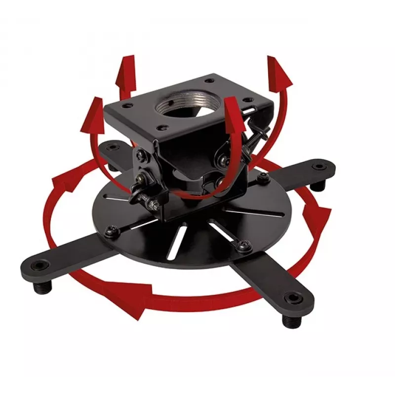 Decken-Projektorhalterung B-TECH BT899-XL — Deckenhalterung, 25 kg Kapazität, schwarz