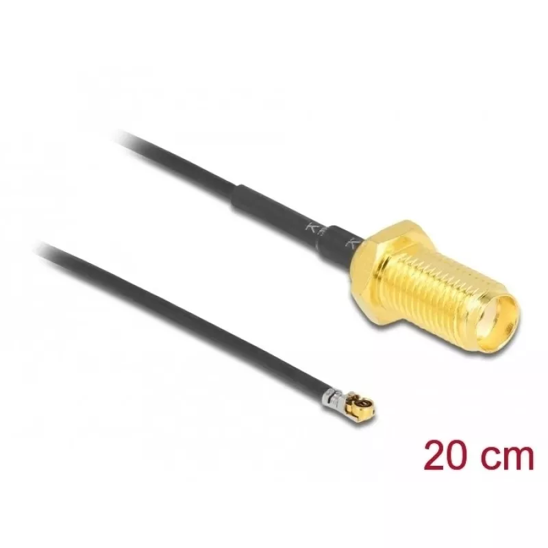 Koaxialkabel DeLOCK 12662 0,2 m SMA MHF 4L LK Schwarz
