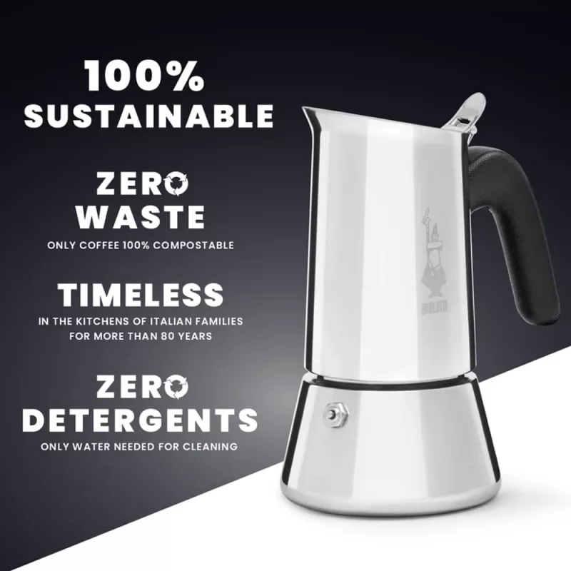 Mokkakanne BIALETTI Venus Box 0,1 L Edelstahl, 2 Tassen, Polypropylen-Griff