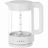 Elektrischer Wasserkocher, weiß, 220-240V, 1850-2200W, 1,7L, Warmhaltefunktion 30 Min., 40,60,80,90,100, Bedienfeld im Griff