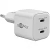 USB-C Dual-Fast Charger Nano, PD, GaN, 35 Watt (Weiß, 2x USB-C, Power Delivery 3.0)