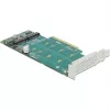 DeLOCK PCI Express x8 Karte auf 2 x interne NVMe M.2 Key M Bifurkation Low-Profile-Formfaktor