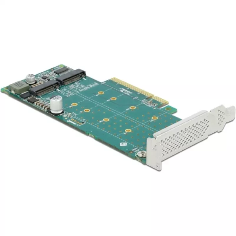 DeLOCK PCI Express x8 Karte auf 2 x interne NVMe M.2 Key M Bifurkation Low-Profile-Formfaktor